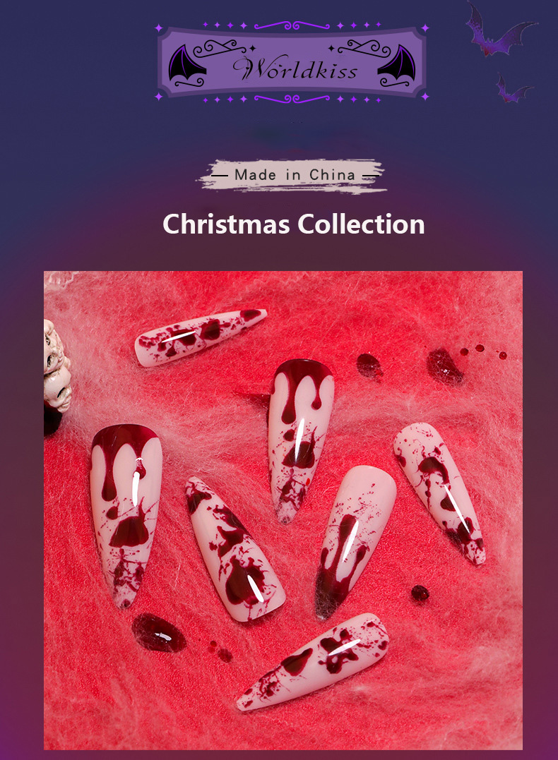 Рождественская коллекция нажимные ногти(5)