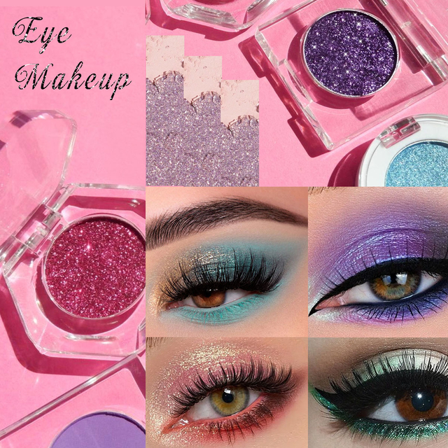 Одиночные розовые мерцающие тени для век | Веганская настраиваемая OEM-марка без талька